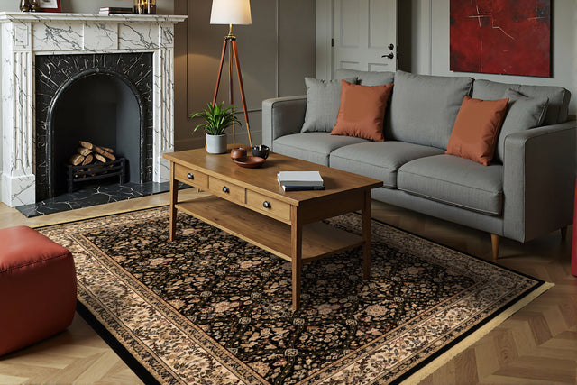 Dynamic Rugs Brilliant 7211 Black Rugs - room scene