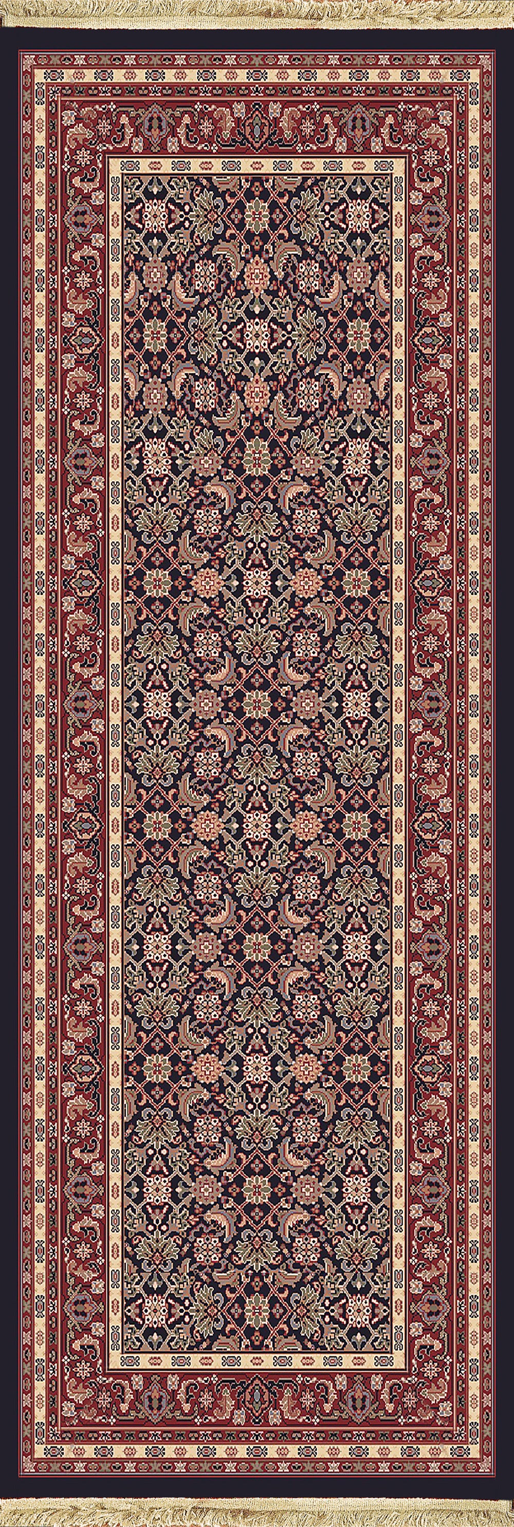 Dynamic Rugs Brilliant 72240 Navy Rugs - runner view