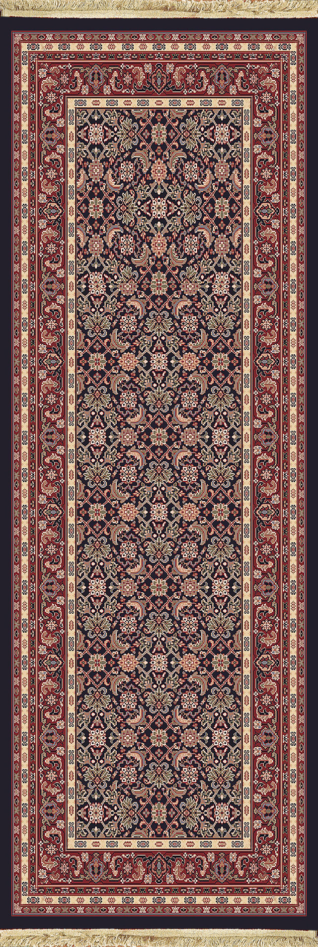 Dynamic Rugs Brilliant 72240 Navy Rugs - runner view