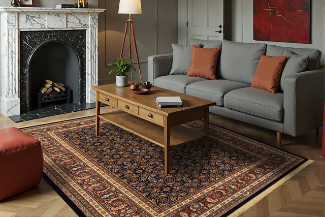 Dynamic Rugs Brilliant 72240 Navy Rugs - room scene