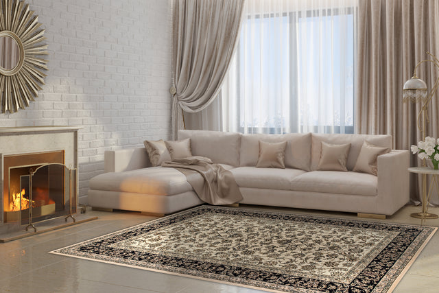 Dynamic Rugs Brilliant 72284 Ivory Rugs - room scene