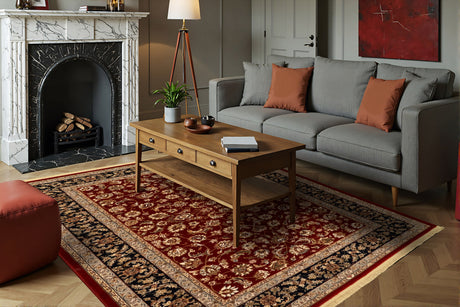 Dynamic Rugs Brilliant 72284 Red Rugs - room scene