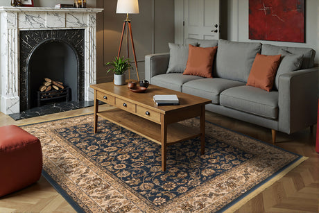 Dynamic Rugs Brilliant 72284 Blue Rugs - room scene