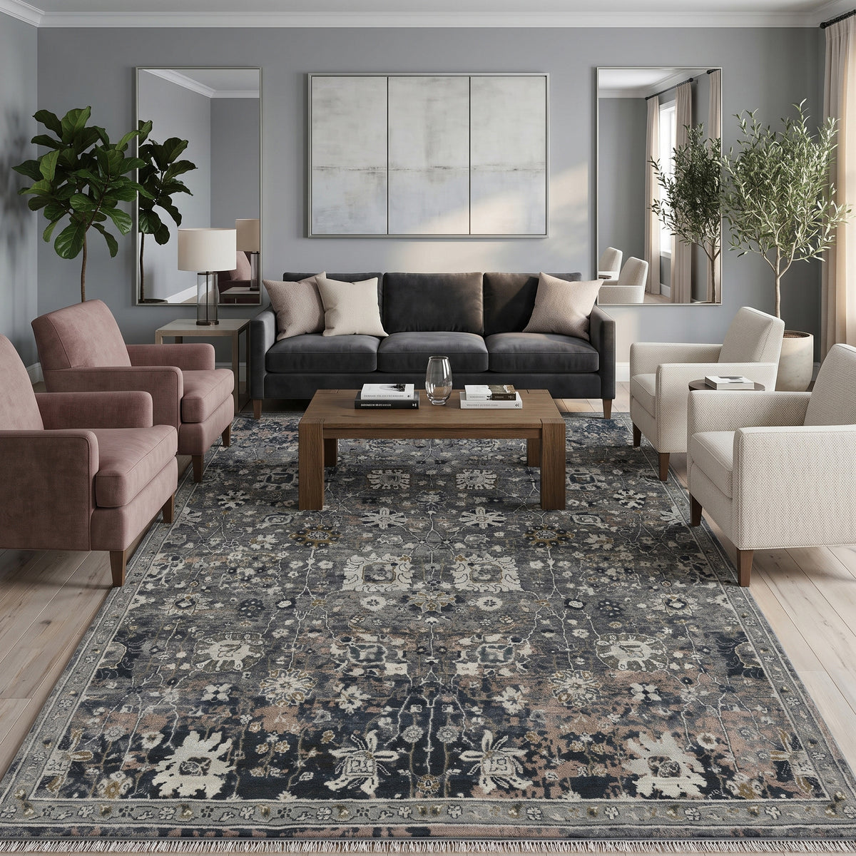 Amer Bristol BRS-31 Charcoal Gray area rug - lifestyle view