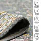 Amer Bristol BRS-19 Gray / Multi area rug - infographic view