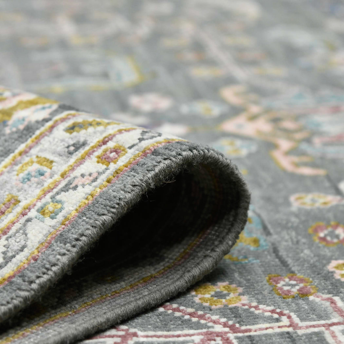Amer Bristol BRS-19 Gray / Multi area rug - rolled view