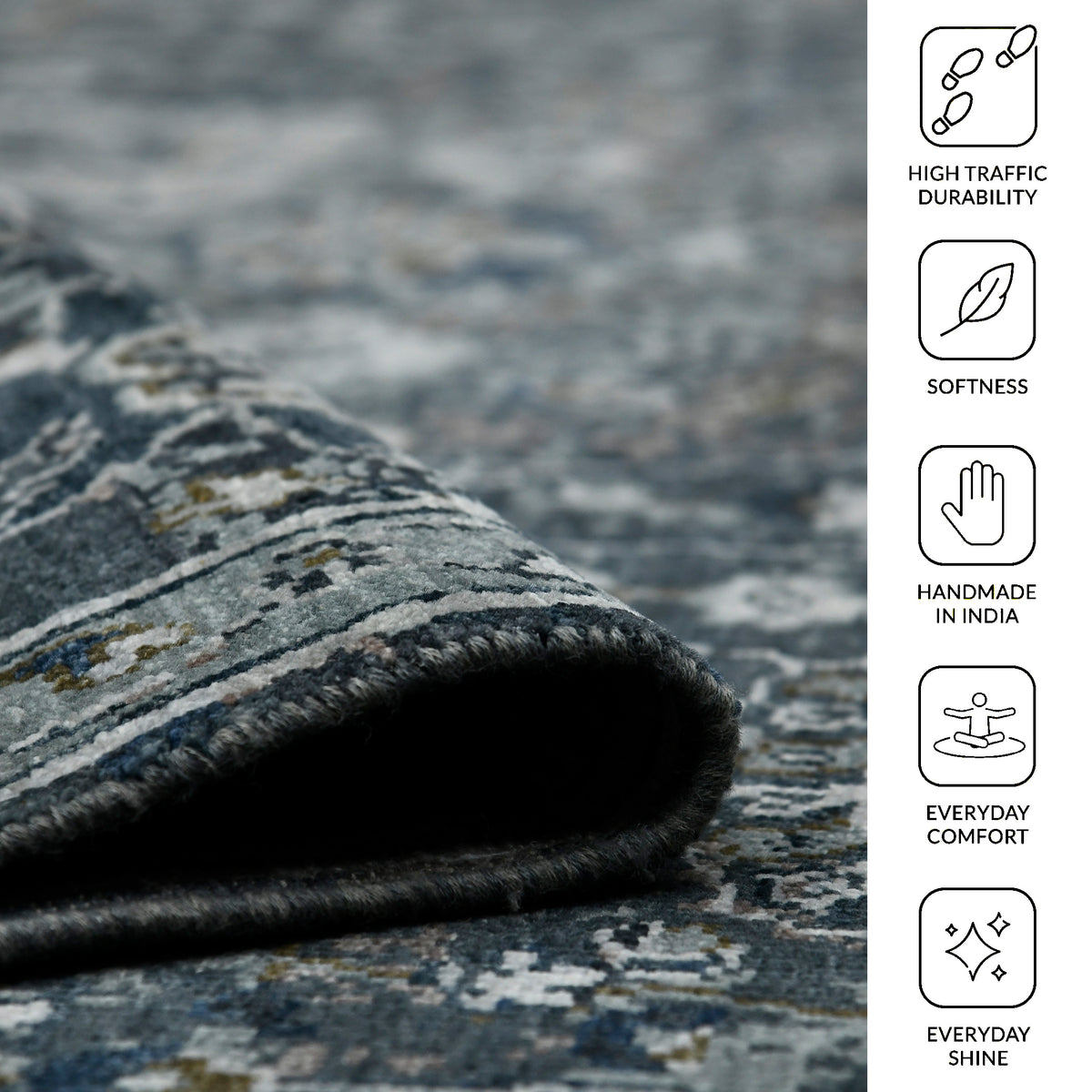 Amer Bristol BRS-31 Charcoal Gray area rug - infographic view
