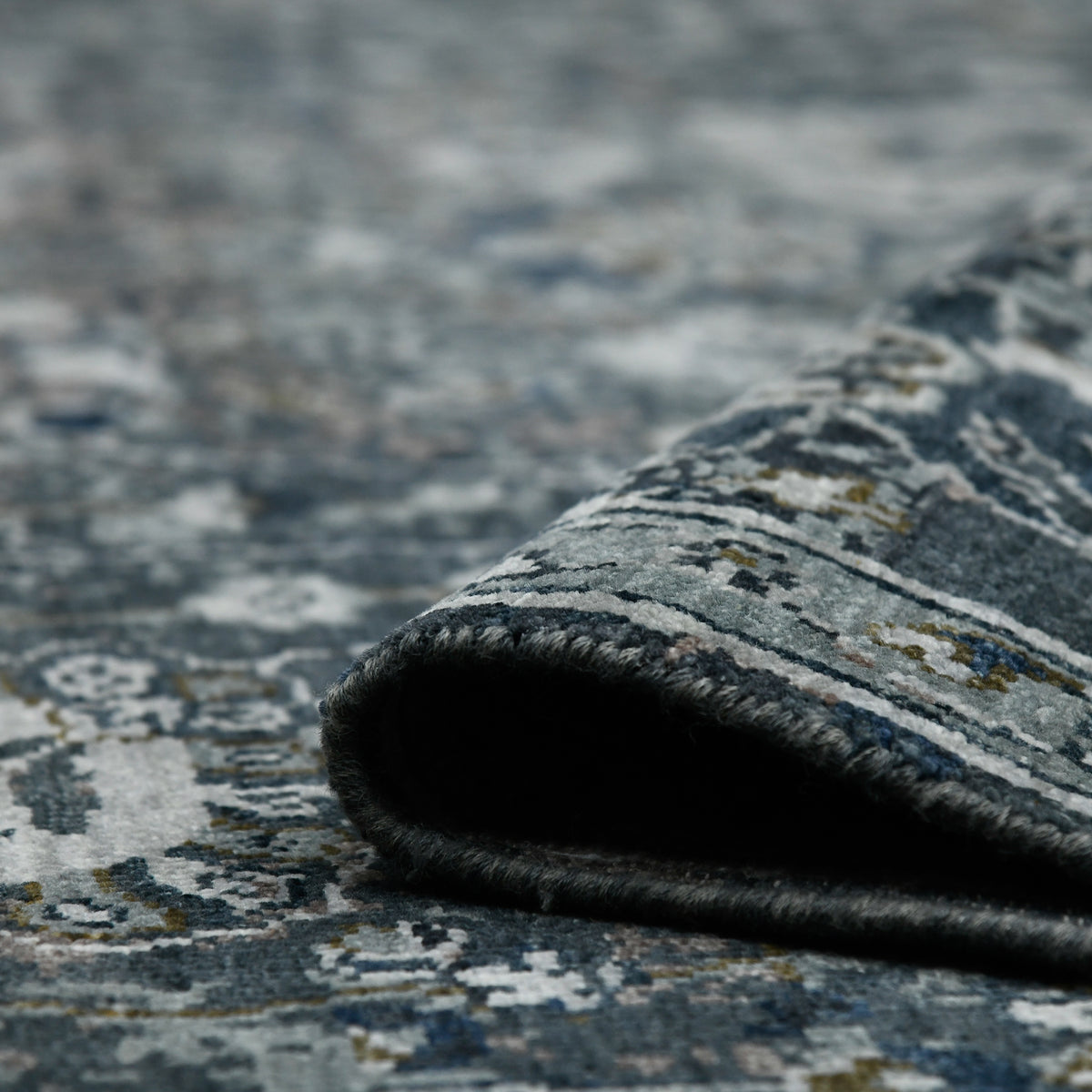 Amer Bristol BRS-31 Charcoal Gray area rug - rolled view