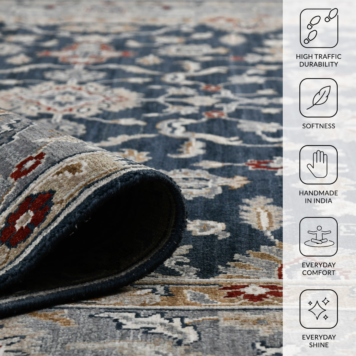 Amer Bristol BRS-55 Blue Sapphire area rug - infographic view