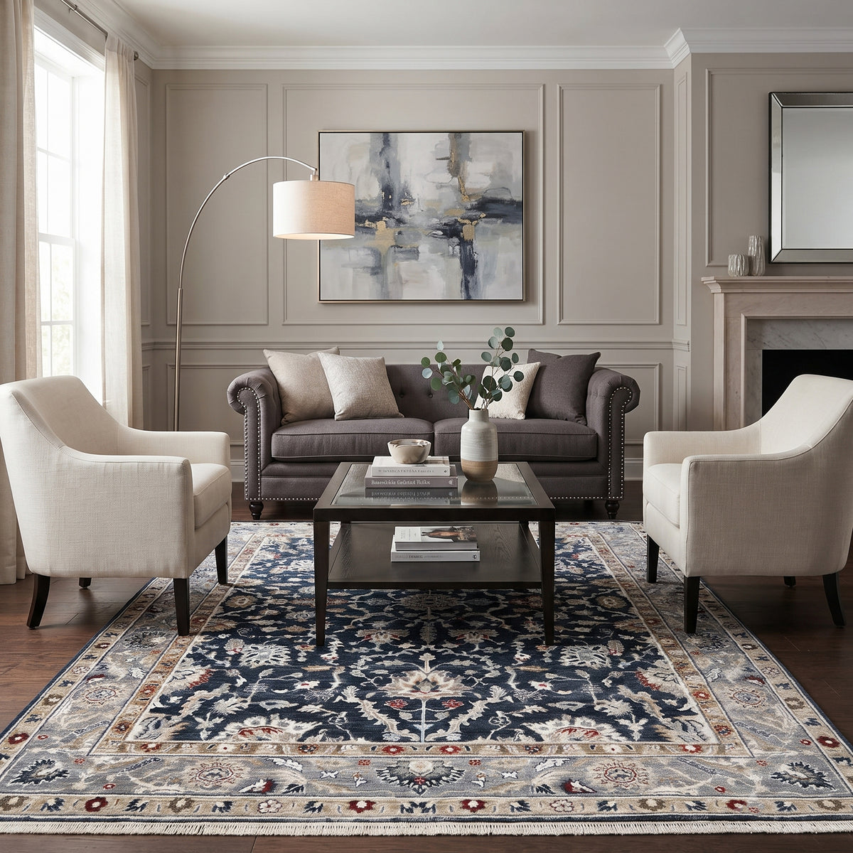 Amer Bristol BRS-55 Blue Sapphire area rug - lifestyle view