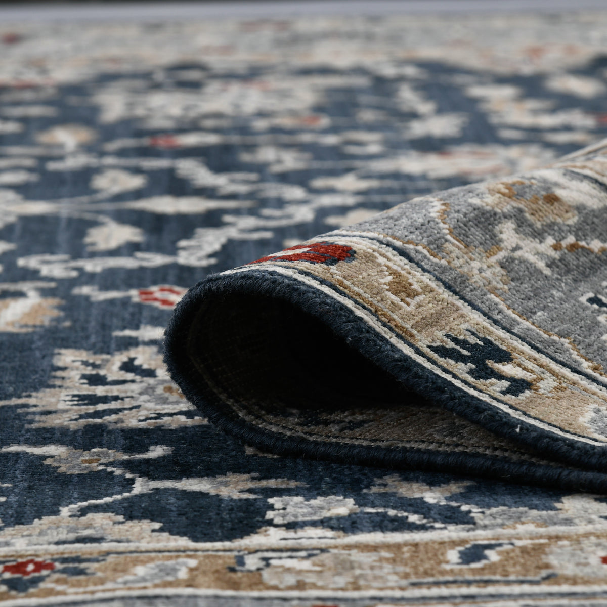 Amer Bristol BRS-55 Blue Sapphire area rug - rolled view