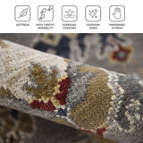 Amer Bristol BRS-8 Ice Blue / Midnight Blue area rug - infographic view