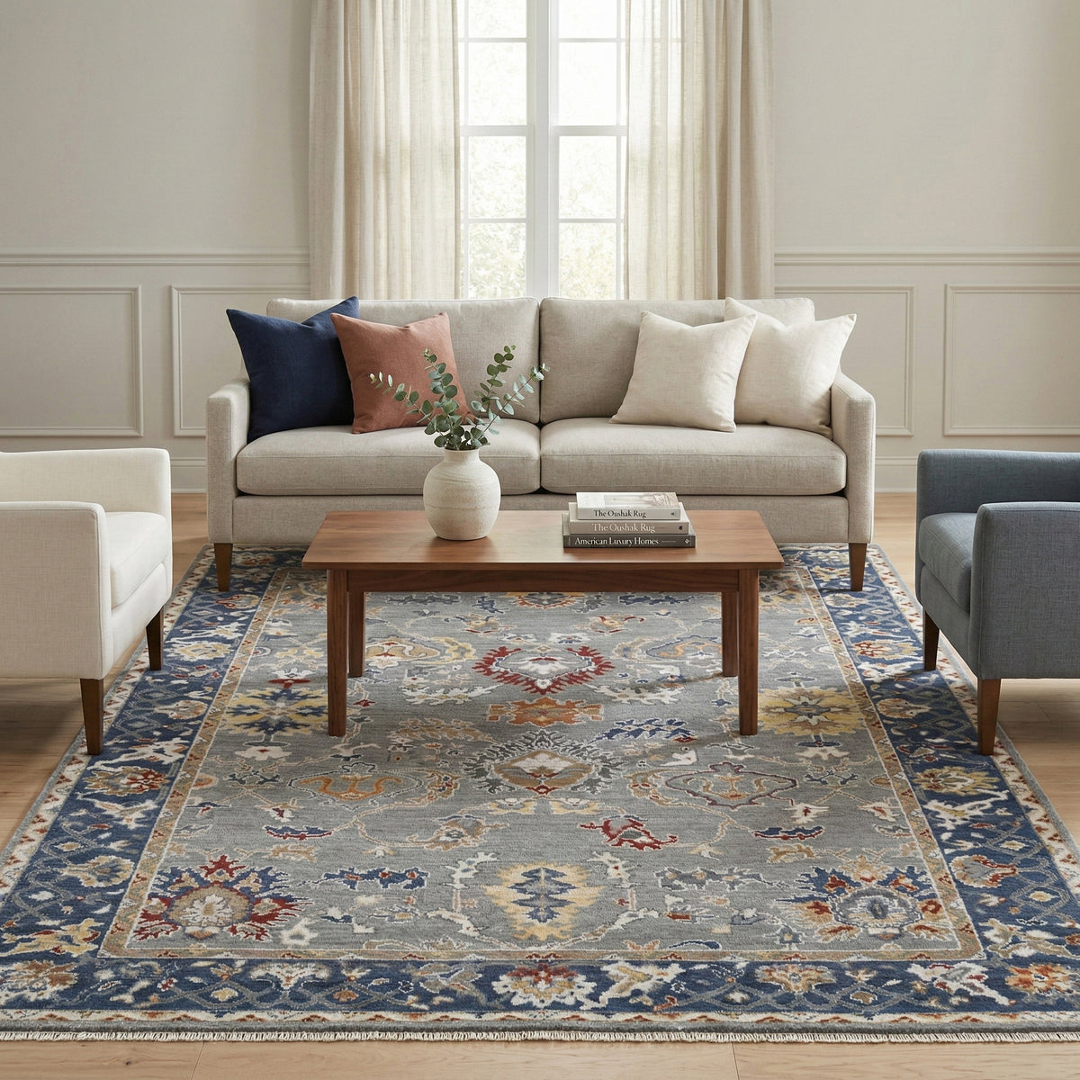 Amer Bristol BRS-8 Ice Blue / Midnight Blue area rug - lifestyle view