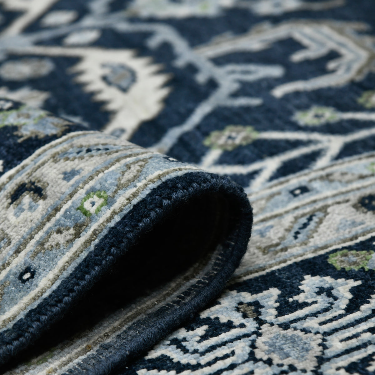 Amer Bristol BRS-9 Blue Sapphire area rug - rolled view
