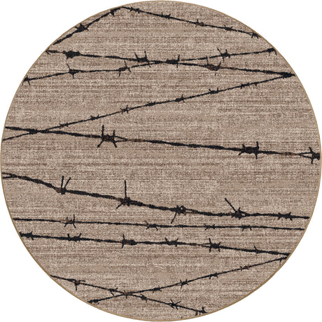 American Dakota Barbed Wire Natural Rug