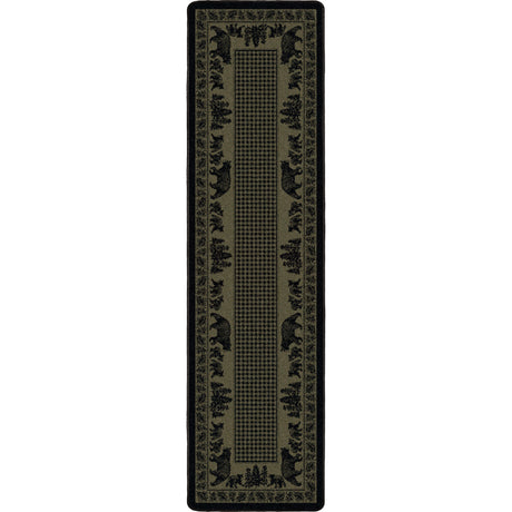 American Dakota Bear Family Green Rug