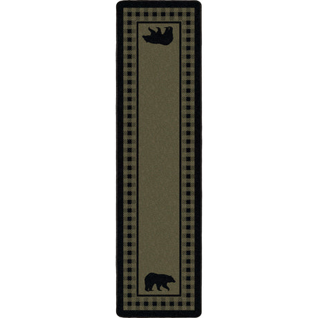 American Dakota Bear Refuge Green Rug