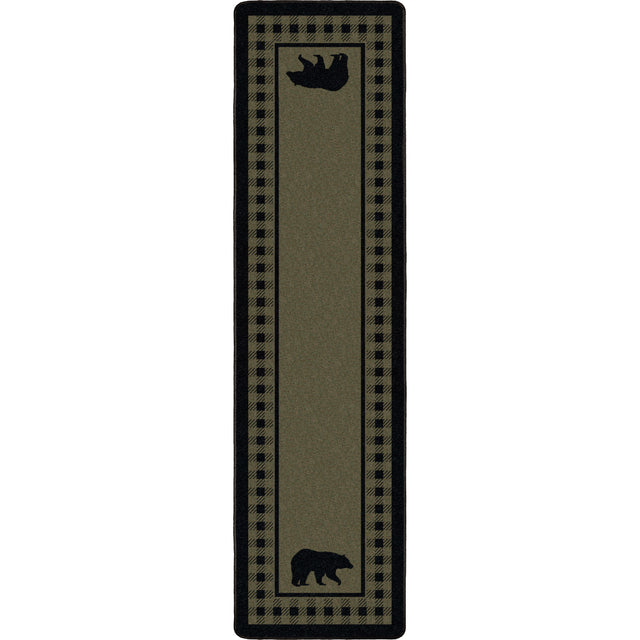 American Dakota Bear Refuge Green Rug