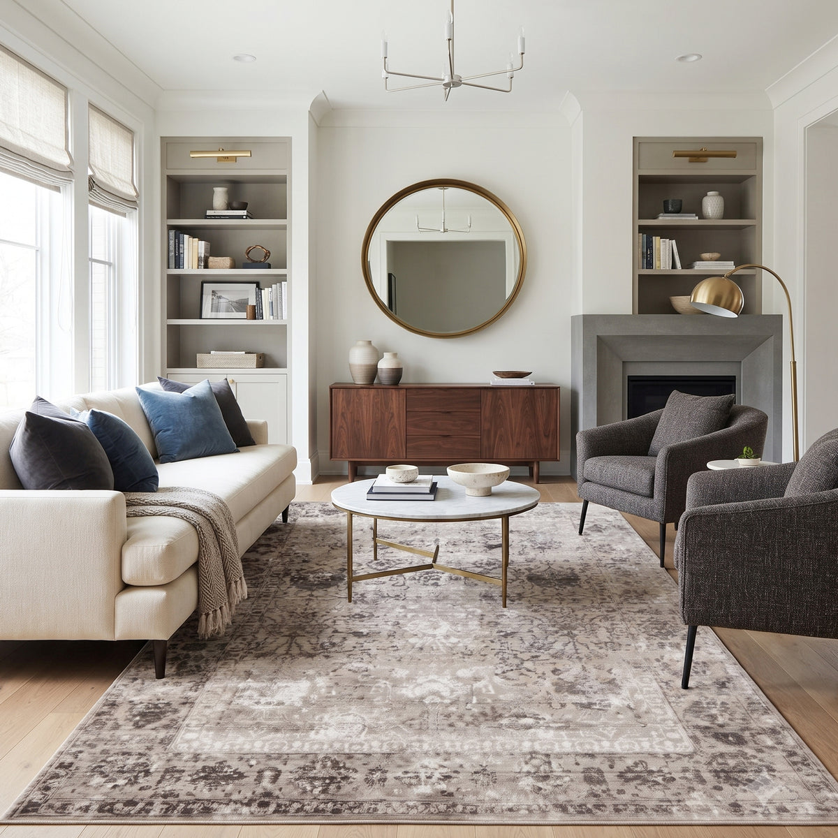 Amer Cambridge CAM-15 Gray area rug - lifestyle view