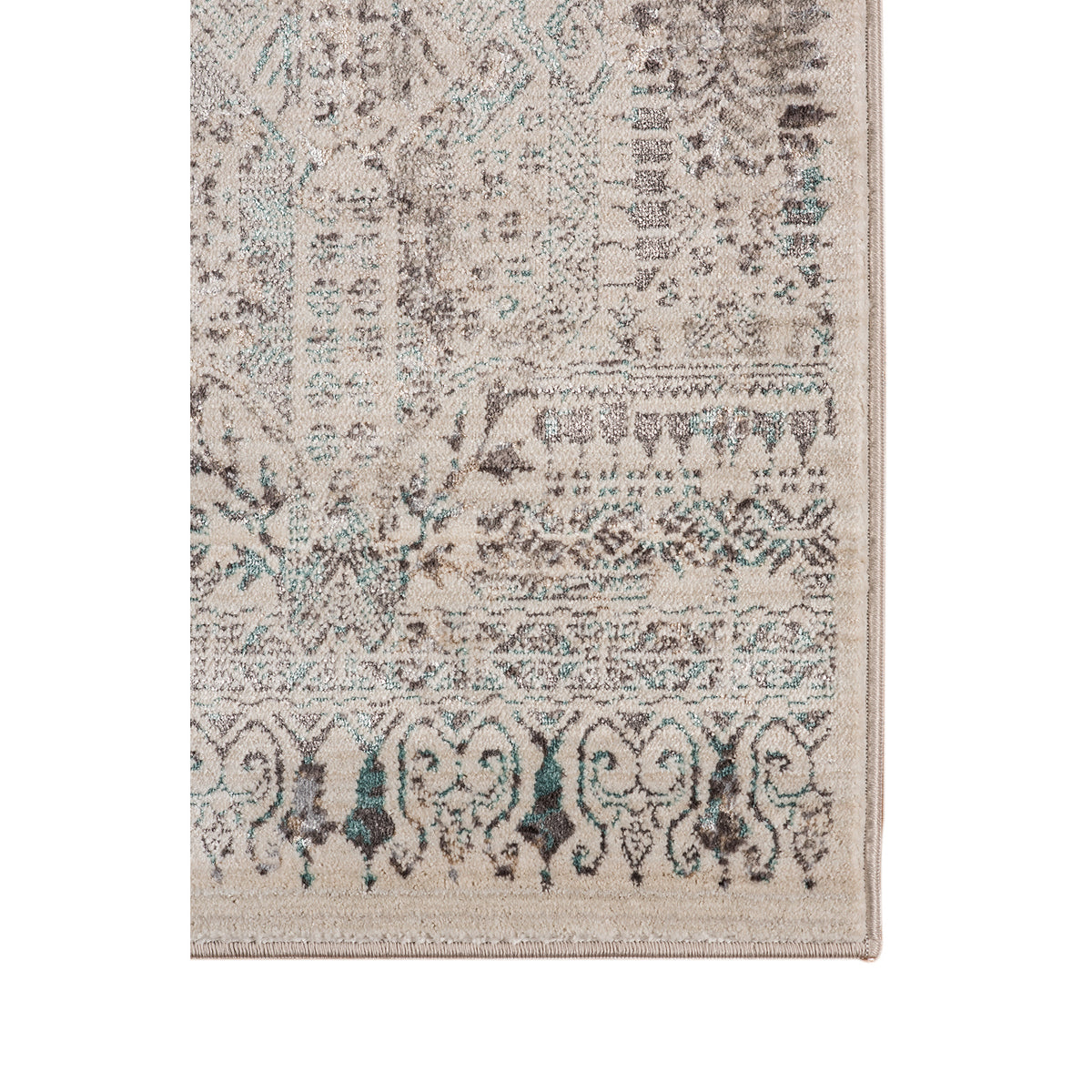 Amer Cambridge CAM-2 Aqua Blue area rug - corner view