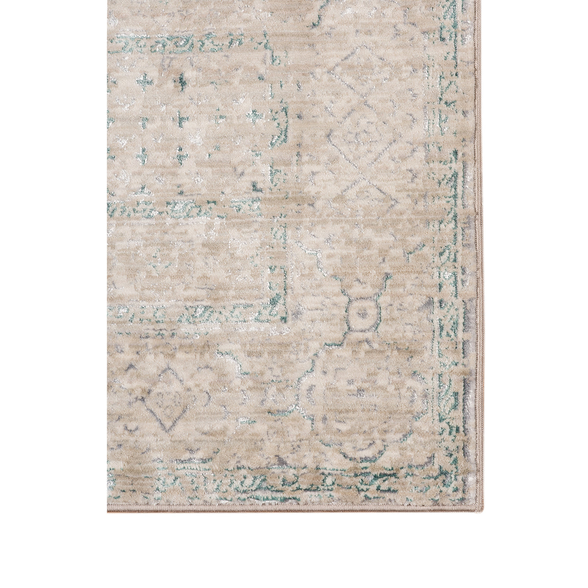 Amer Cambridge CAM-32 Aqua Blue area rug - corner view