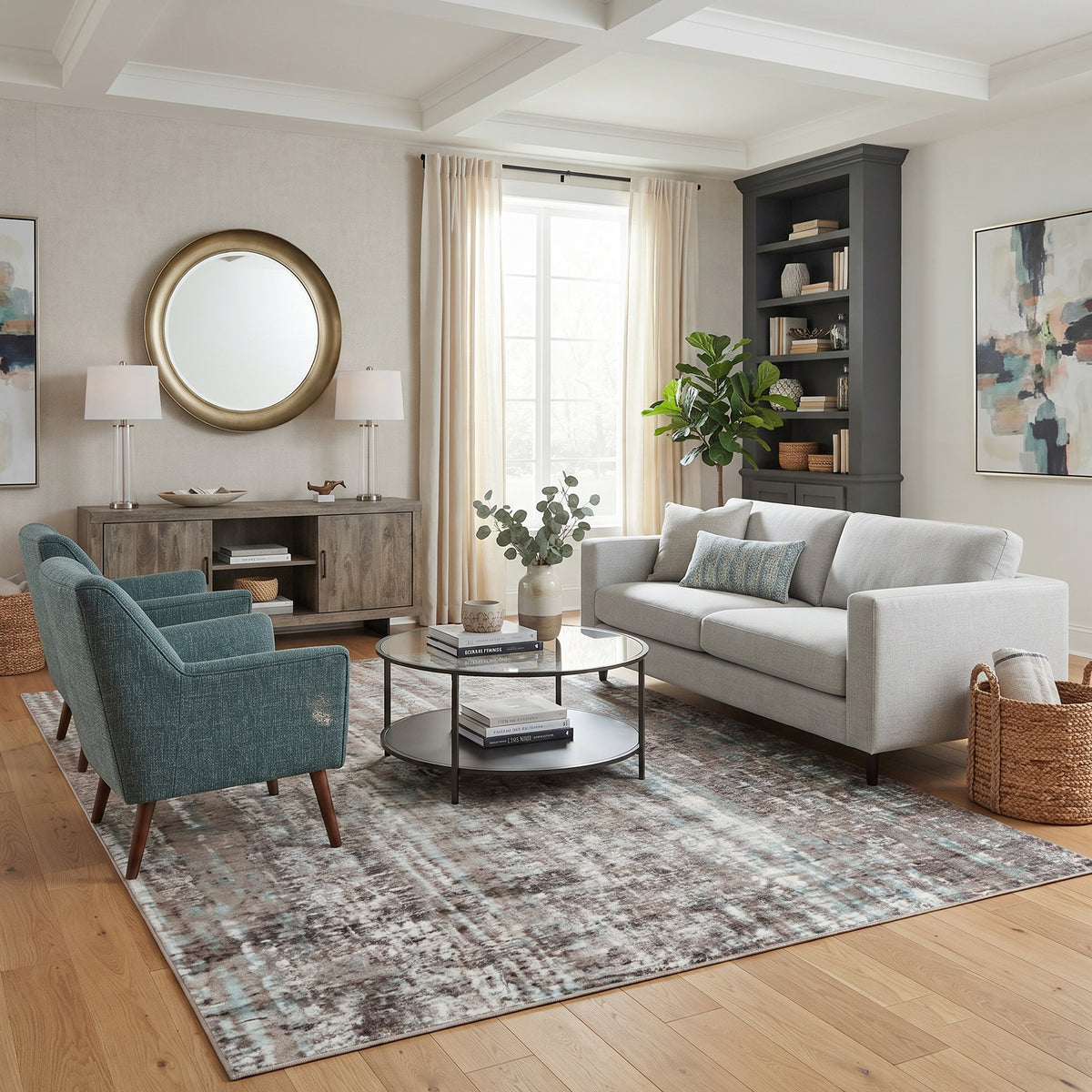 Amer Cambridge CAM-39 Grayish Blue area rug - lifestyle view