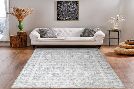 Dynamic Rugs Canyon 15470 Power Loomed Traditional Grey/Cream Rug