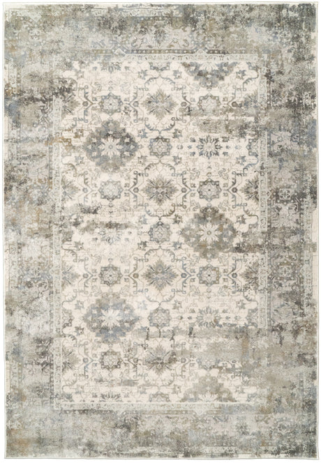 Dynamic Rugs Castilla 3534 Cream / Silver Rugs - rectangular rug view