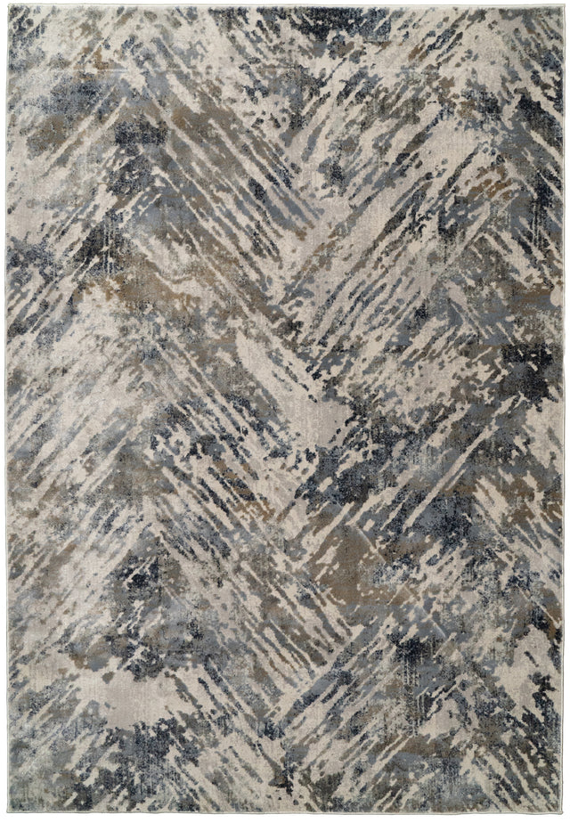 Dynamic Rugs Castilla 3537 Grey / Blue Rugs - rectangular rug view