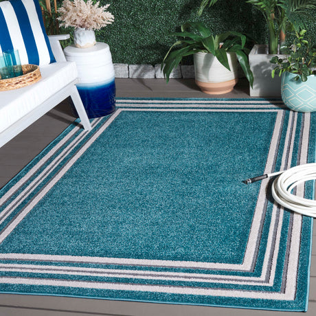 Safavieh Cabana Cbn634K Turquoise/Ivory Rug.