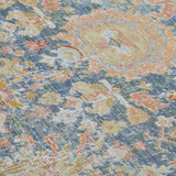 Amer Century Vintage Medallion Power-Loom Navy/Pink Area Rug