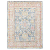Amer Century Vintage Medallion Power-Loom Navy/Pink Runner Rug