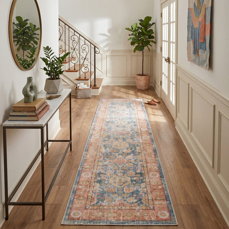 Amer Century CEN-15 Navy / Pink area rug - lifestyle view