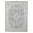 Amer Century Vintage Medallion Power-Loom Indigo Blue/Ivory Rug