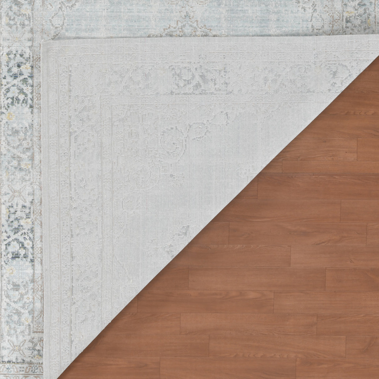 Amer Century Vintage Medallion Power-Loom Sea Mist Area Rug