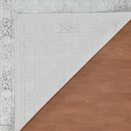 Amer Century Vintage Medallion Power-Loom Sea Mist Area Rug