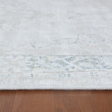 Amer Century Vintage Medallion Power-Loom Sea Mist Area Rug