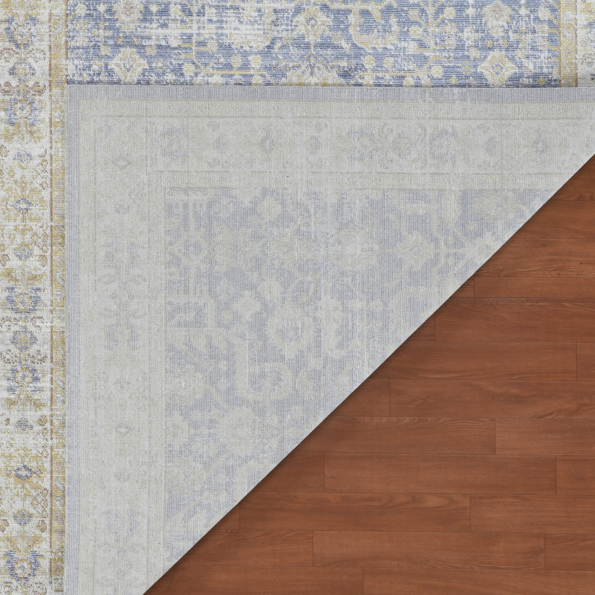 Amer Century CEN-6 Lavender / Ivory area rug - back view