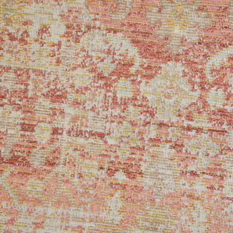 Amer Century CEN-8 Salmon Pink / Ivory area rug - color swatch view