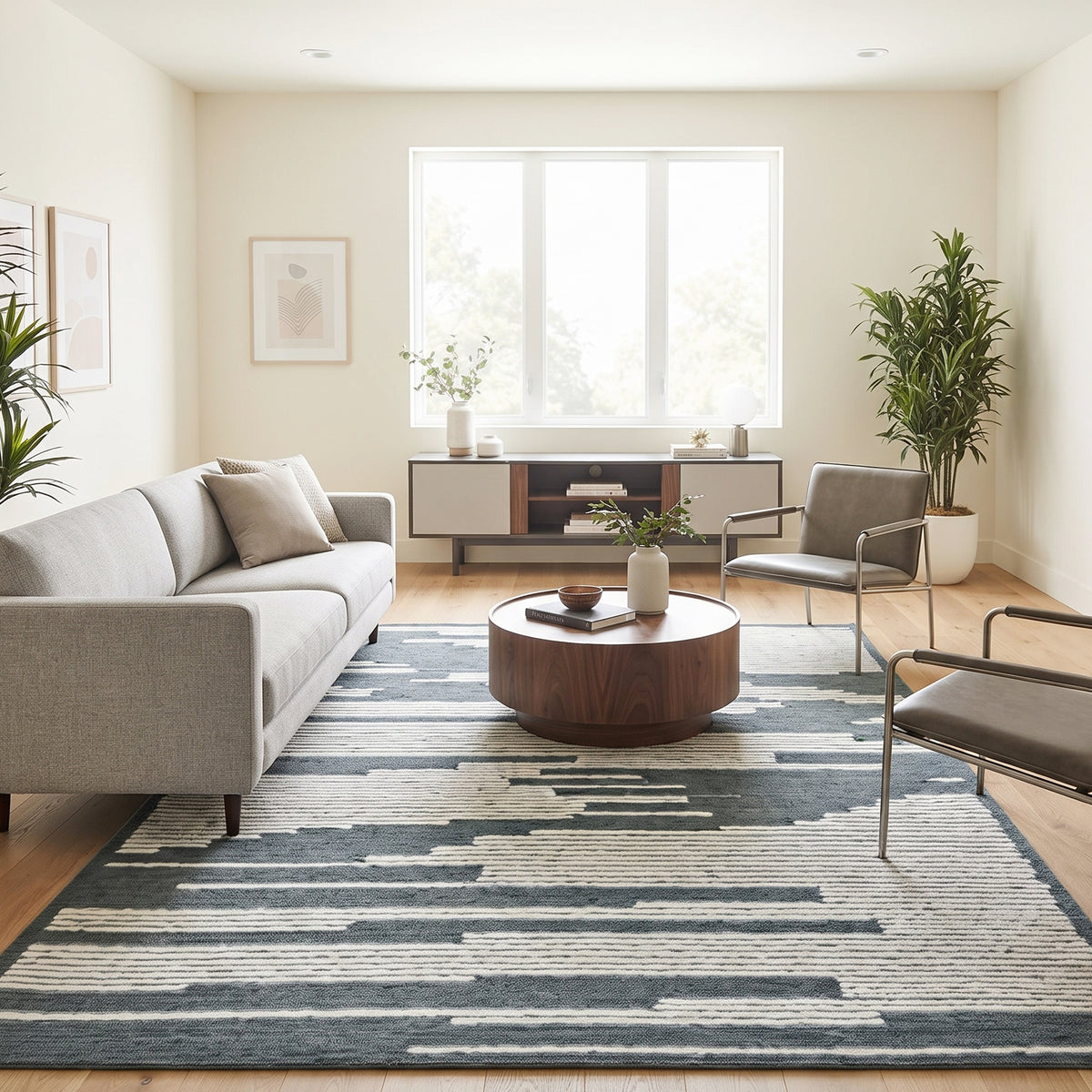 Amer Chicago CHI-3 Blue area rug - lifestyle view