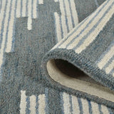 Amer Chicago CHI-3 Blue area rug - rolled view