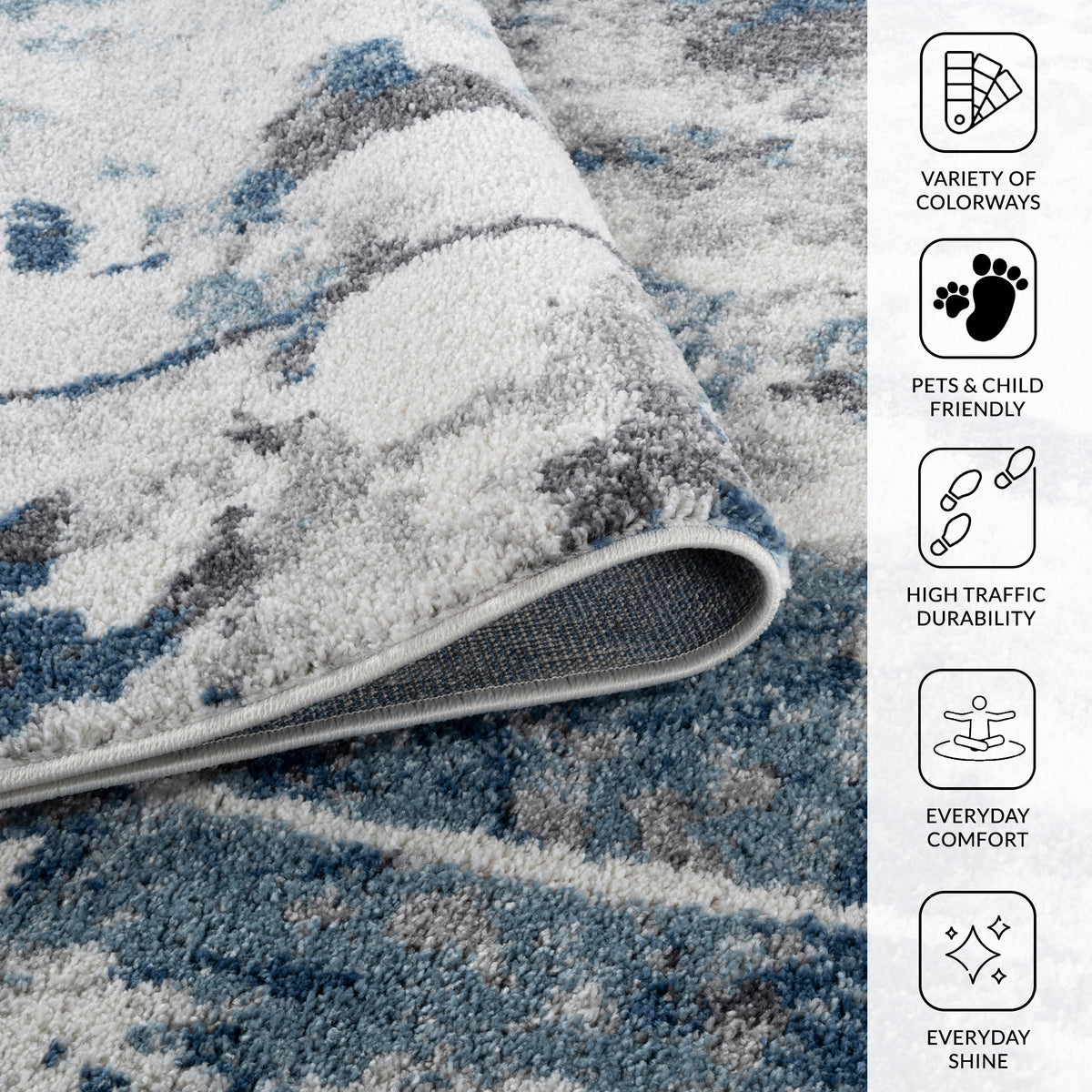 Amer Clifton CLF-1 Ivory area rug - infographic view