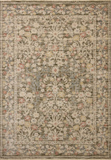 Loloi Clarisse CLS-05 Traditional Power Loomed Olive, Multi Rug
