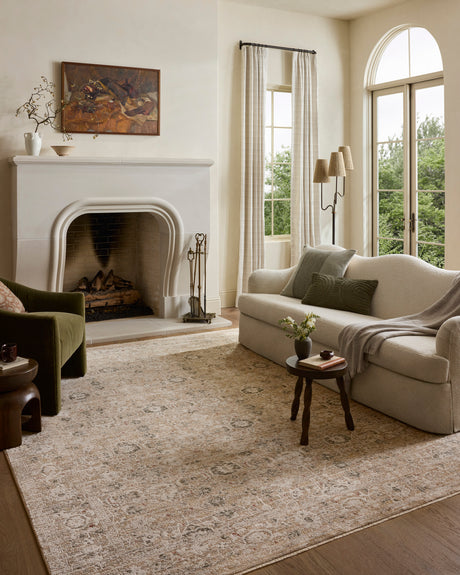 Loloi Clarisse CLS-07 Traditional Power Loomed Natural, Granite Rug