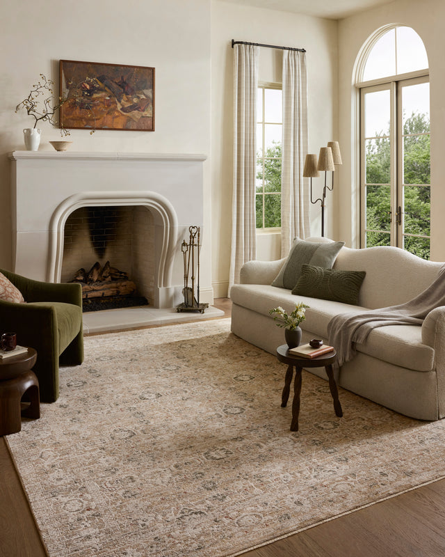 Loloi Clarisse CLS-07 Traditional Power Loomed Natural, Granite Rug