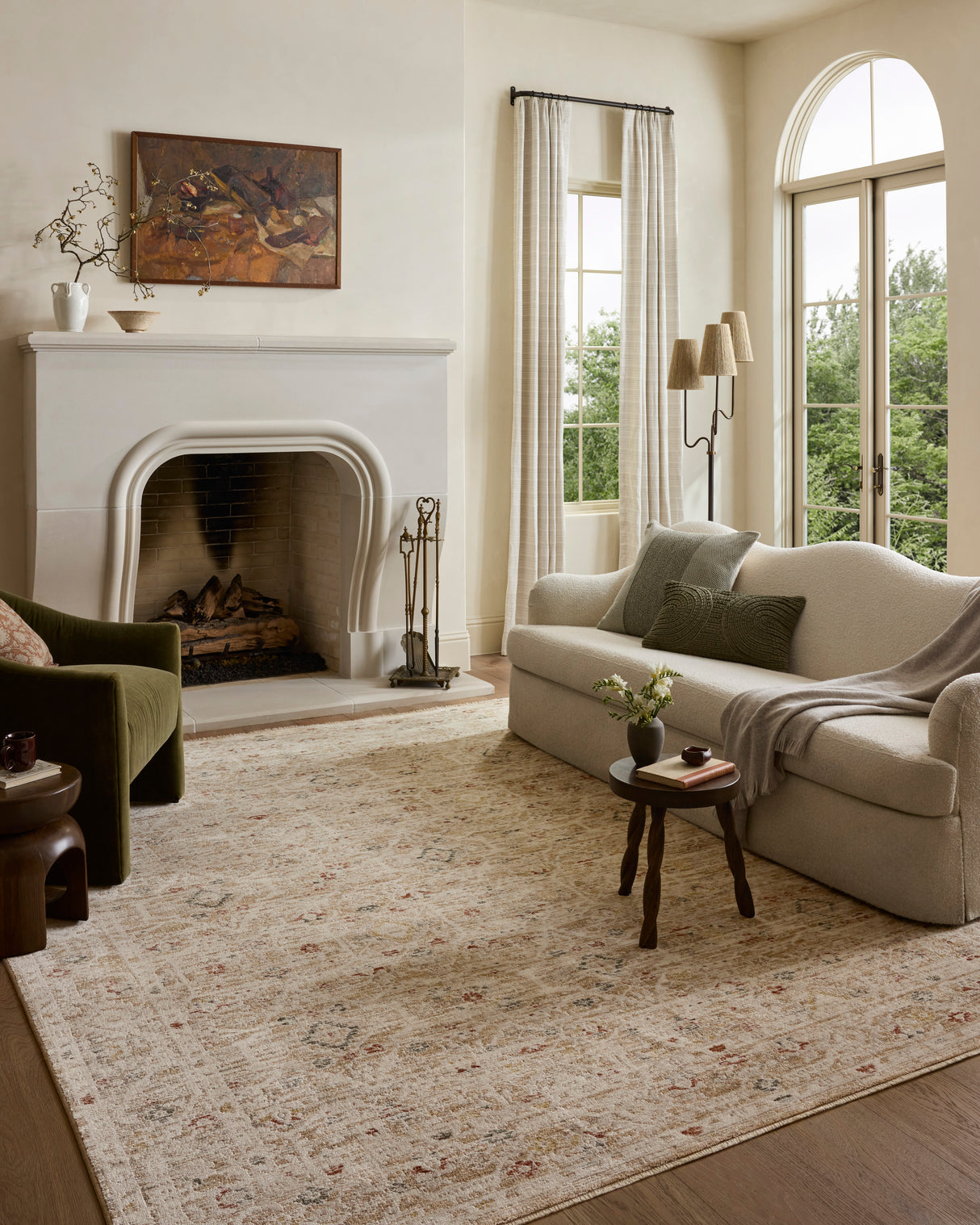 Loloi Clarisse CLS-08 Traditional Power Loomed Natural, Multi Rug