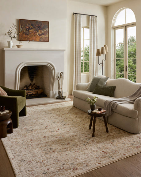 Loloi Clarisse CLS-08 Traditional Power Loomed Natural, Multi Rug
