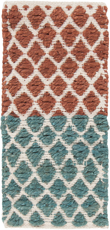 Chandra Costa Cos39101 Rust / White Rug - sample color blanket