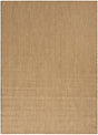 Tan jute rug with repeating diamond weave pattern and border