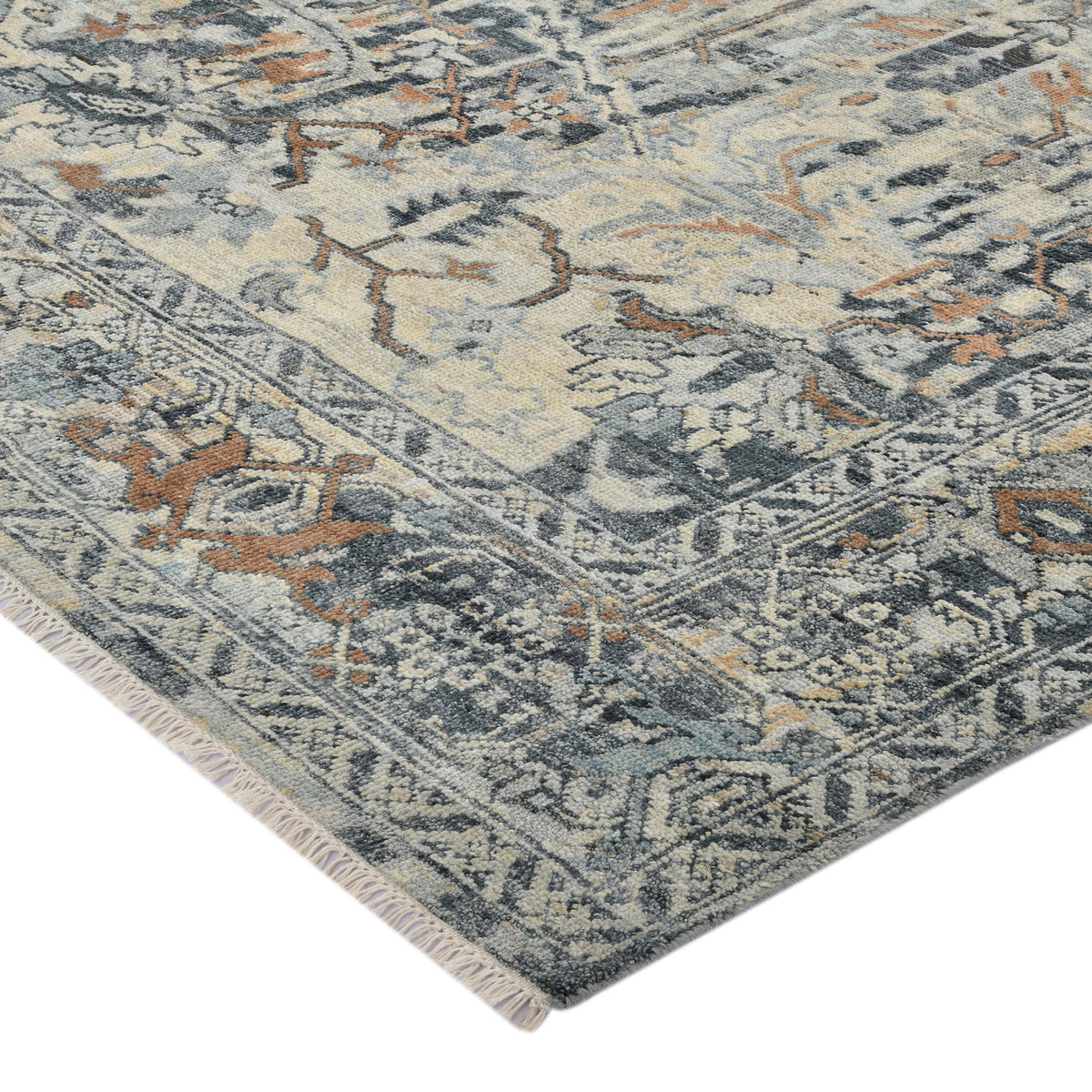 Amer Craft CRA-5 Blue area rug - corner view